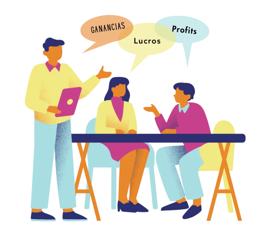 image of professional translators talking about translation prices