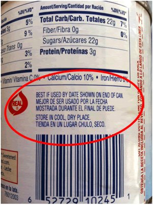 food label showing grave errors in Spanish translation
